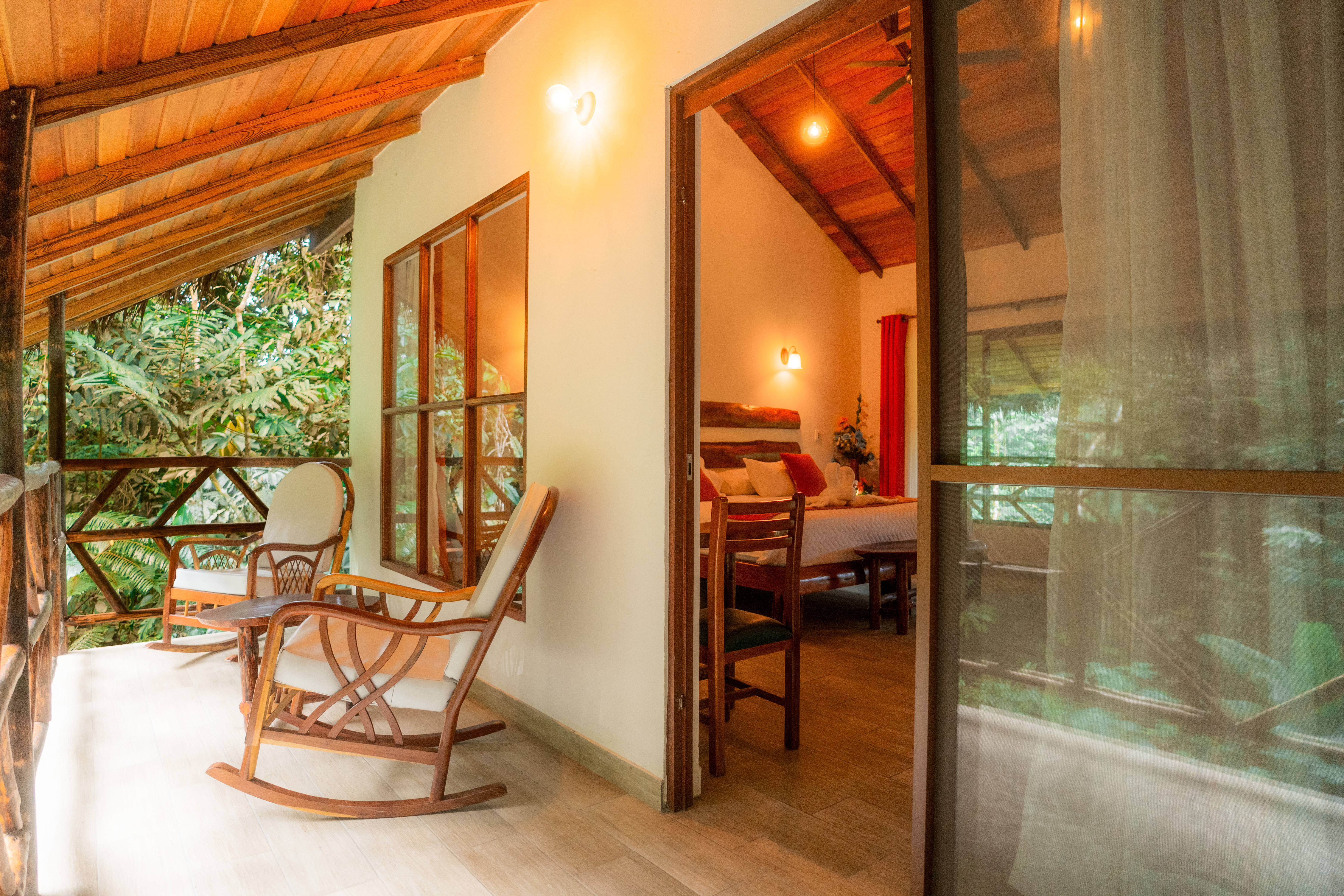 The Superior Rooms are the perfect choice for couples or families wanting space, comfort, and direct connection with nature. Each room features a private balcony and large panoramic windows overlooking the rainforest, ideal for relaxing after a day of exploring the Amazon. A top pick for travelers looking for an authentic yet comfortable jungle lodge in Ecuador. The Superior Rooms are the perfect choice for couples or families wanting space, comfort, and direct connection with nature. Each room features a private balcony and large panoramic windows overlooking the rainforest, ideal for relaxing after a day of exploring the Amazon. A top pick for travelers looking for an authentic yet comfortable jungle lodge in Ecuador.