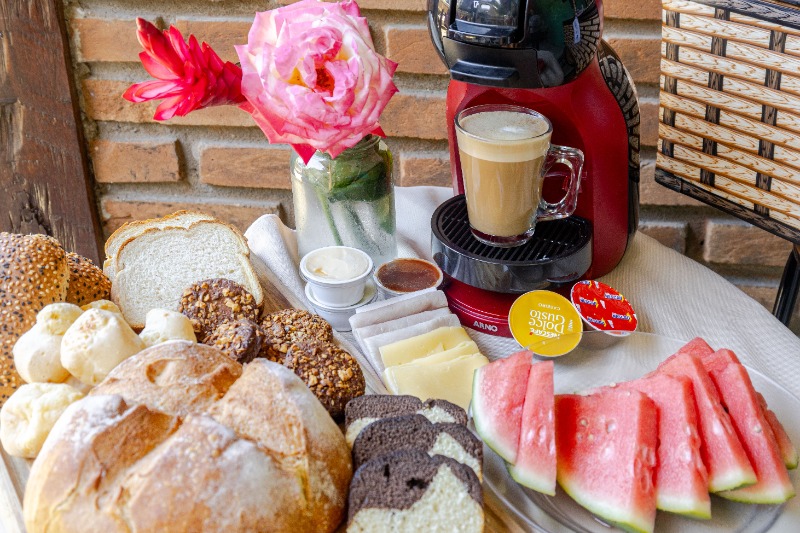 Mesa de café da manhã da Lua Chalés
