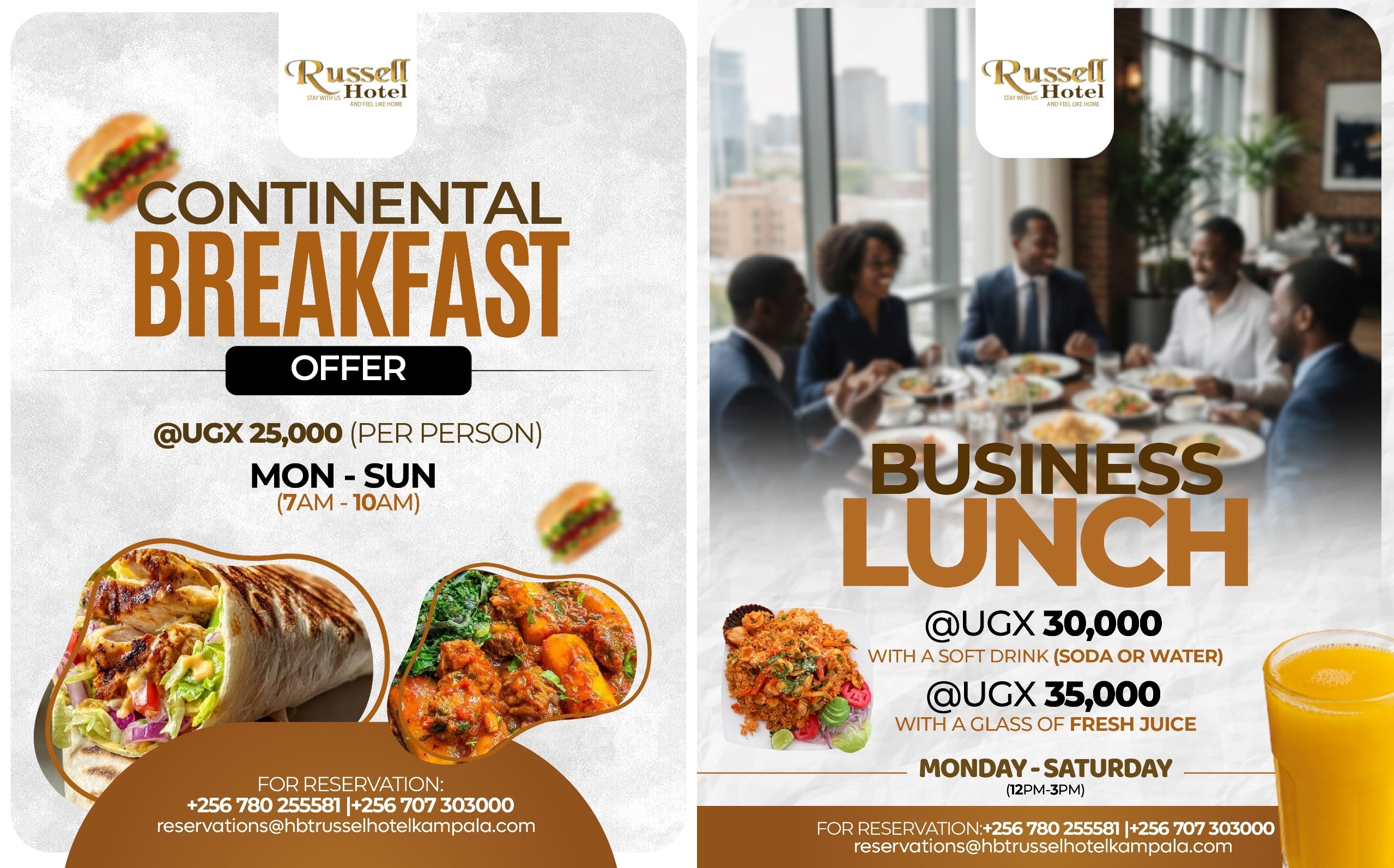 Breakfast and Lunch offers for HBT Restaurant