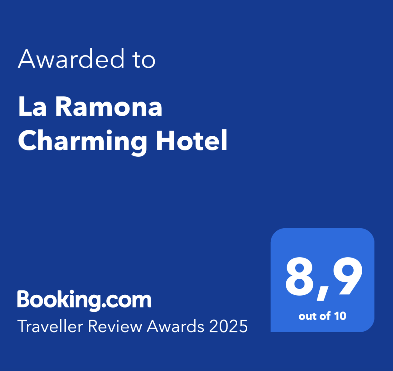 Booking.com Guest Review Award 2025