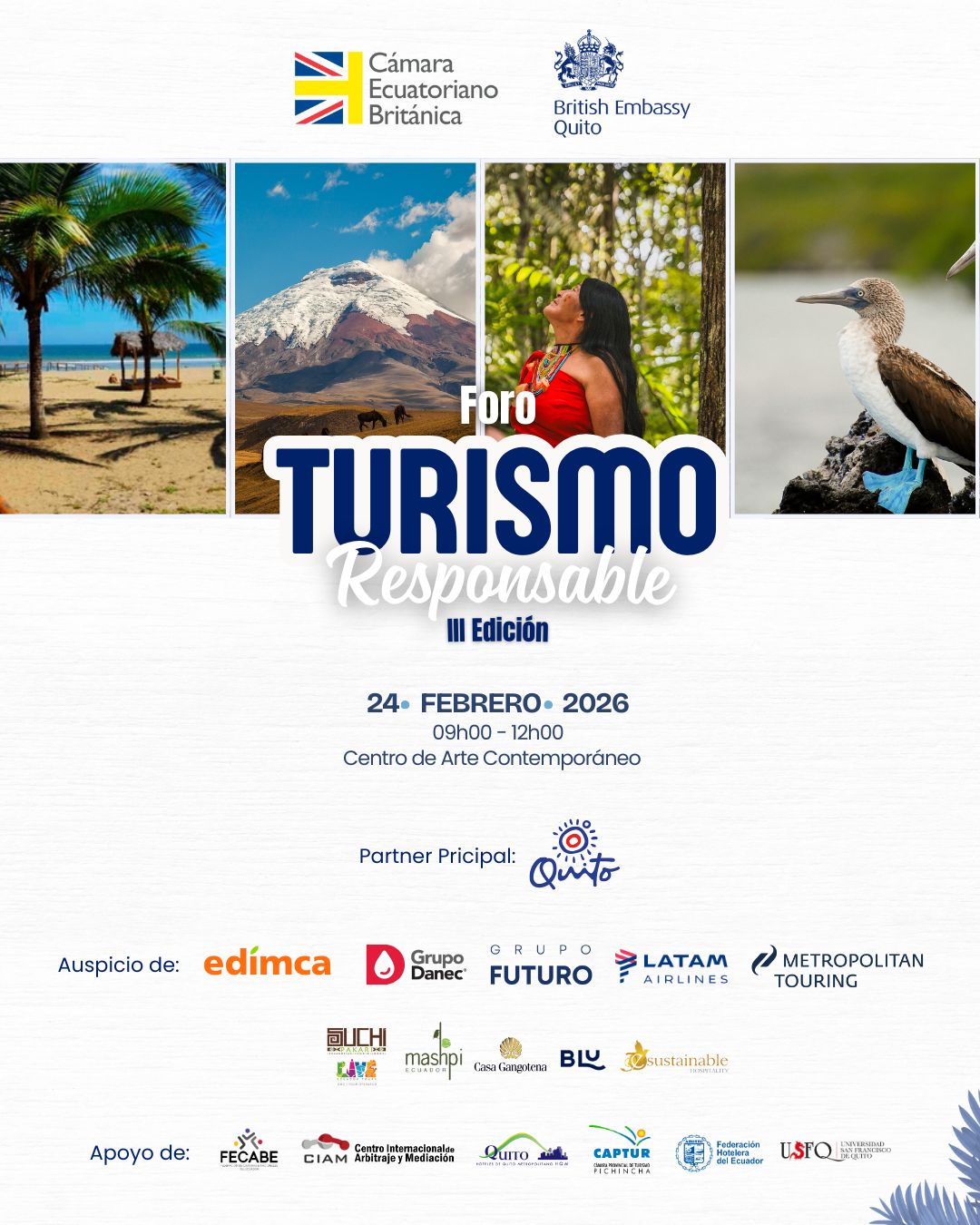 Responsible Tourism Forum, organized by the Cámara Ecuatoriano Británica 